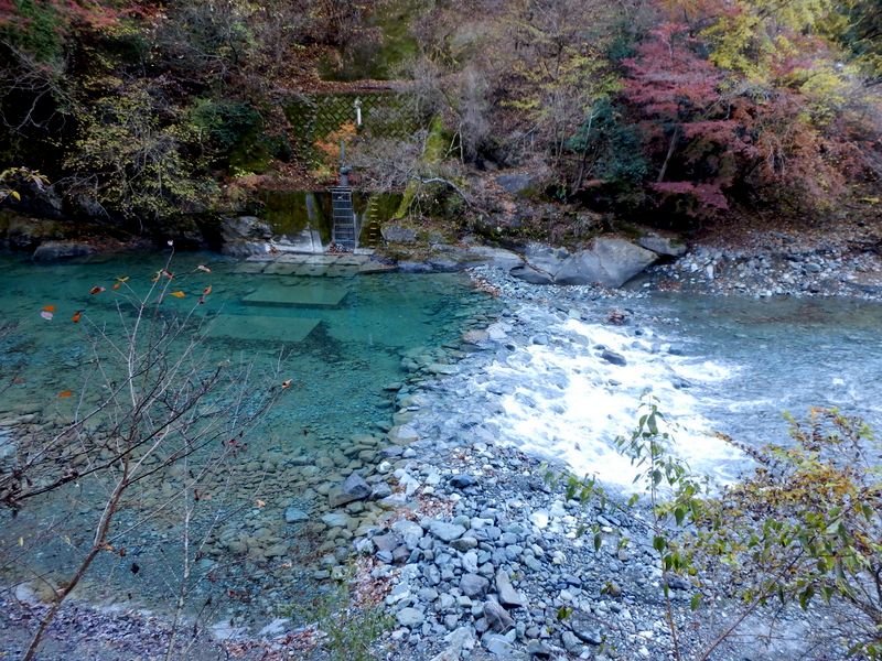 早戸川にもブルーの水