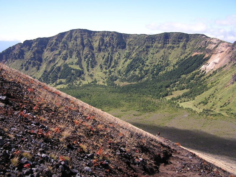 浅間山 -- 第１外輪山が下がって行く