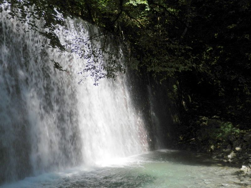 堰堤に突き当たる