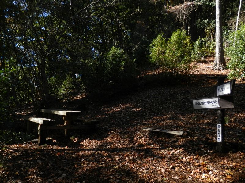 浄発願寺奥の院への分岐