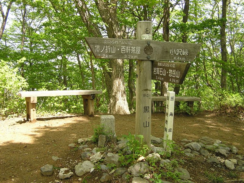 棒ノ折山から岩茸石山 -- 黒山に到着