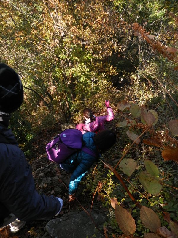 高取山北面の急降下