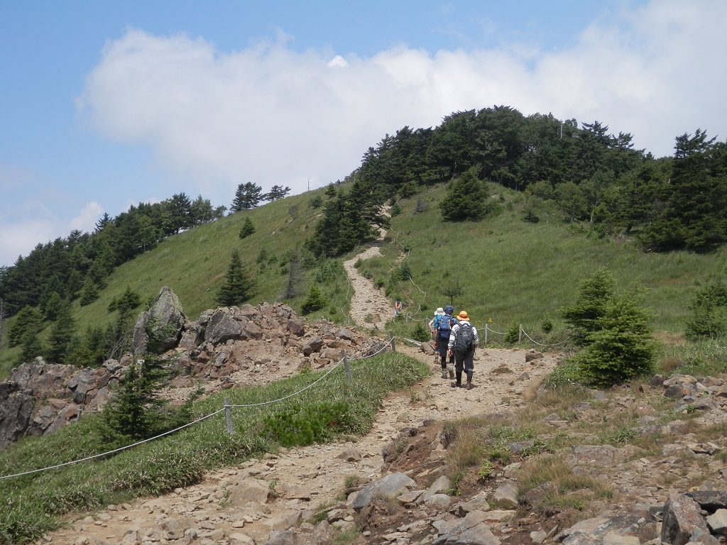 神部岩付近より、大菩薩嶺を振り返る
