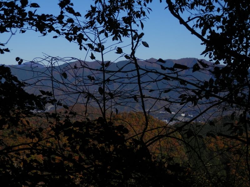 デン笠より笹尾根を望む