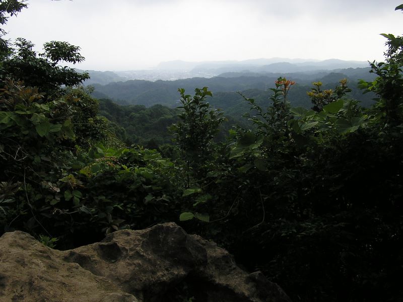 円海山・大丸山 -- 天園から鎌倉市街地と相模湾方面を望む