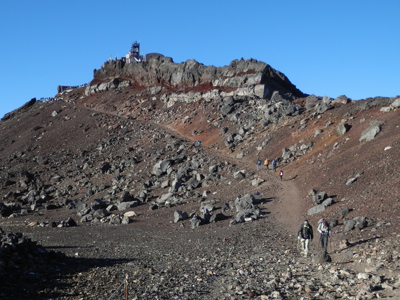 西安河原より、剣ヶ峰に戻る