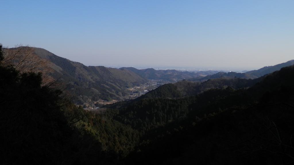 唐沢林道より、相模湾を望む