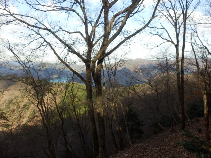 宮ヶ瀬湖を望む