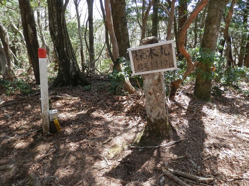 榛ノ木丸の標高は1312mとある