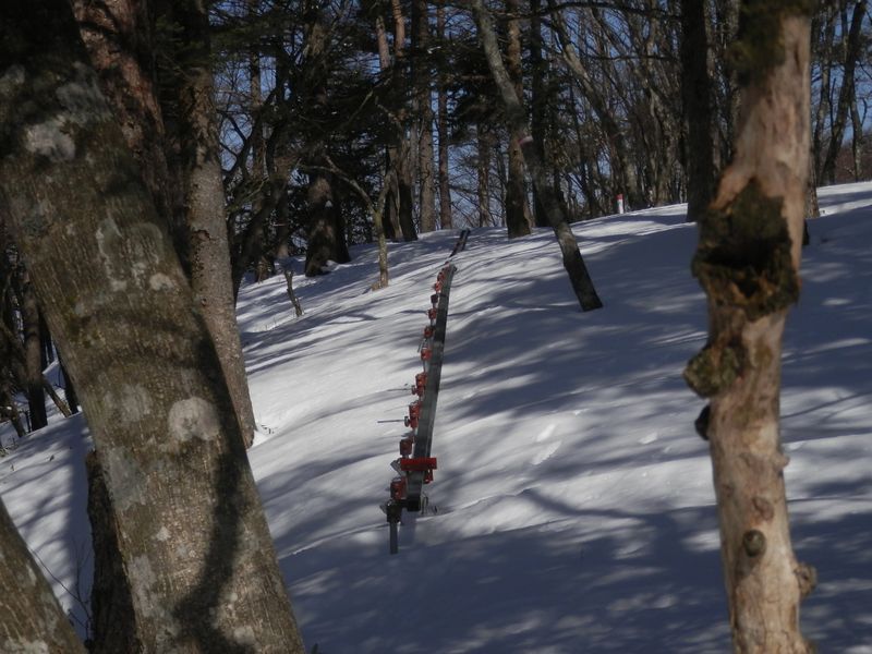 モノレールは、しばらく雪に埋まっていたらしい