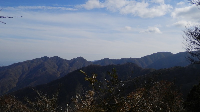太礼ノ頭と円山木ノ頭の間に大山が見える