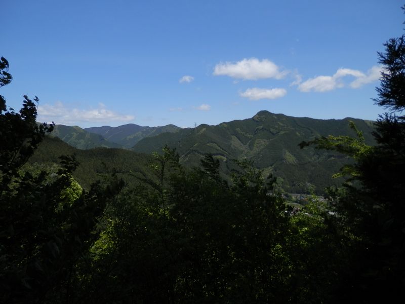 日の出山北尾根より、左遠方に都県境尾根を望む