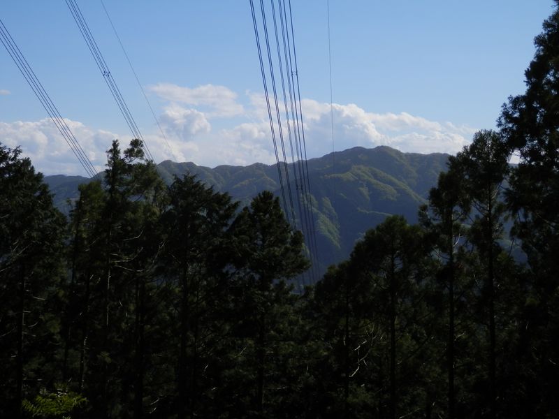 金毘羅尾根より、馬頭刈尾根の一部を望む