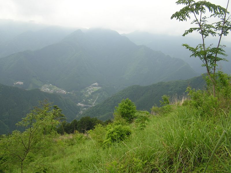 本仁田山 -- 花折戸尾根より、ゴンザス尾根を望む