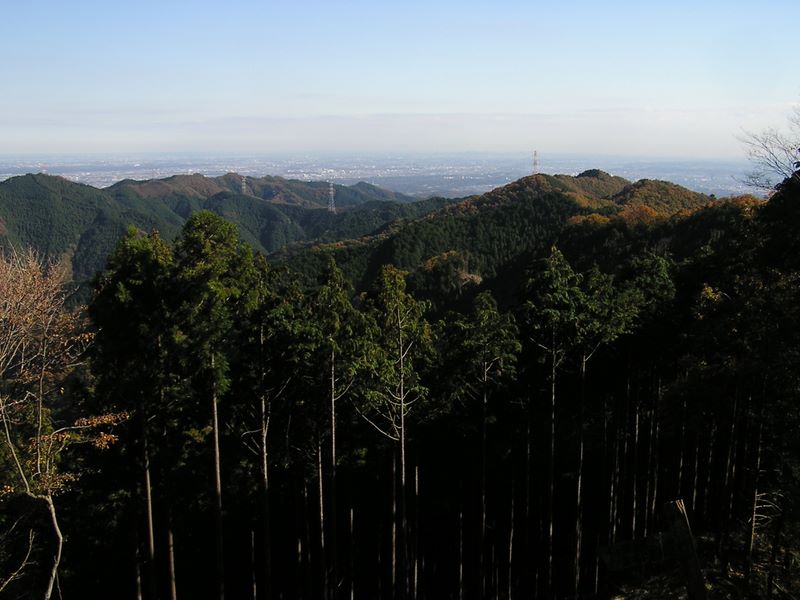 市道山・臼杵山 -- 市道山頂より望む、鳥切場方面と刈寄山方面