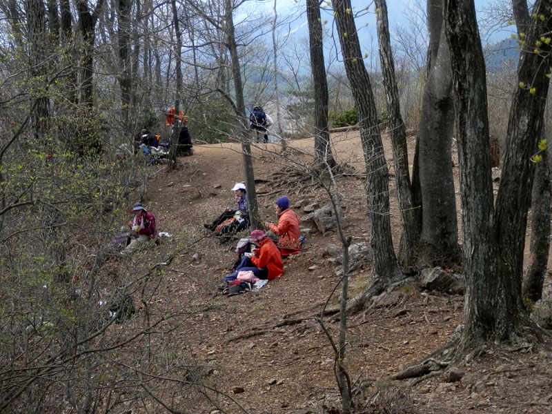 南面に座って昼食
