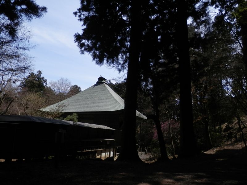 巻き道は、常福院本堂裏手に至る