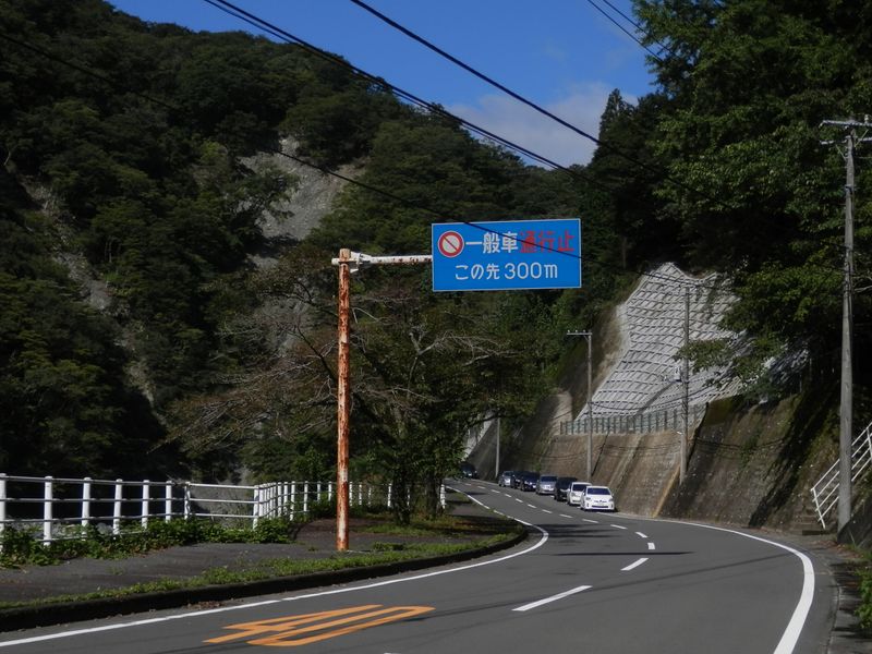 野鳥を撮影する人々の路上駐車。
