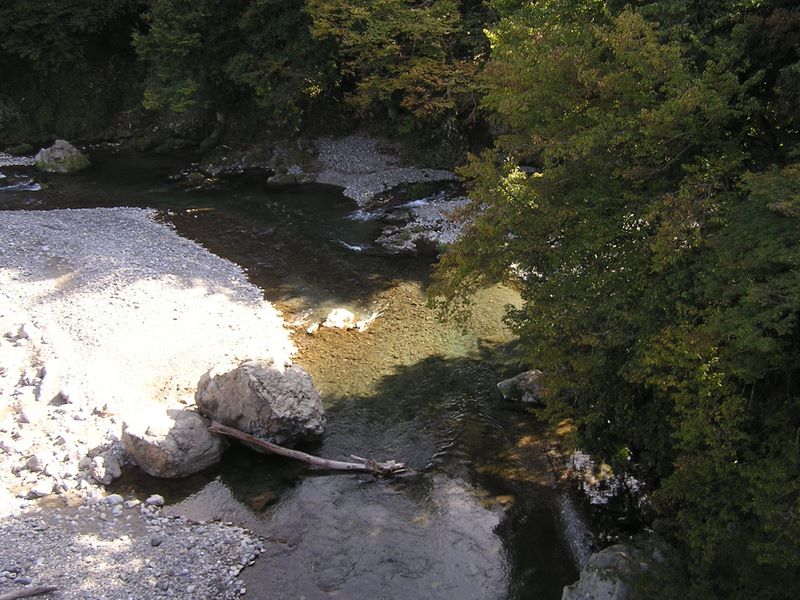 刈寄山 -- 沢戸橋より秋川を見下ろす