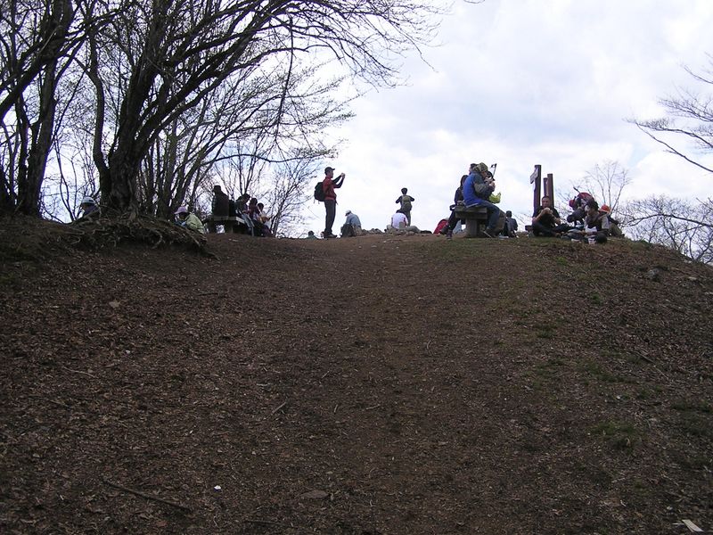 川苔山 -- 川苔山頂には、50人ほどが休んでいた