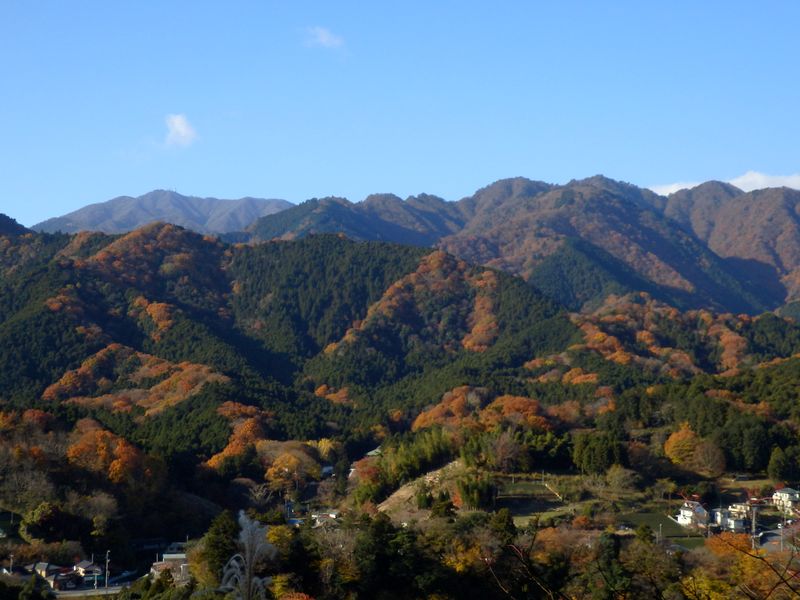 大山（左奥）と大山三峰山