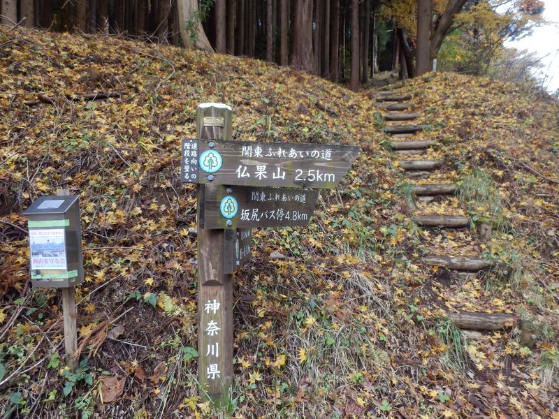 半原越に下り立った