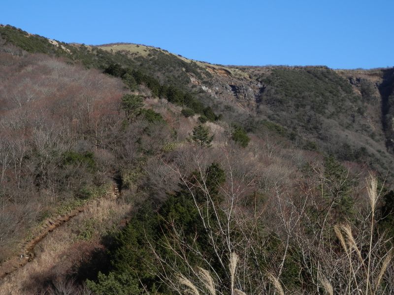 左手の階段から明神ヶ岳へ最後の登り