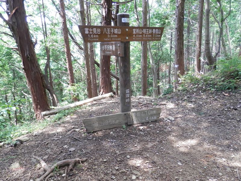 北高尾山稜 -- 狐塚峠を通過