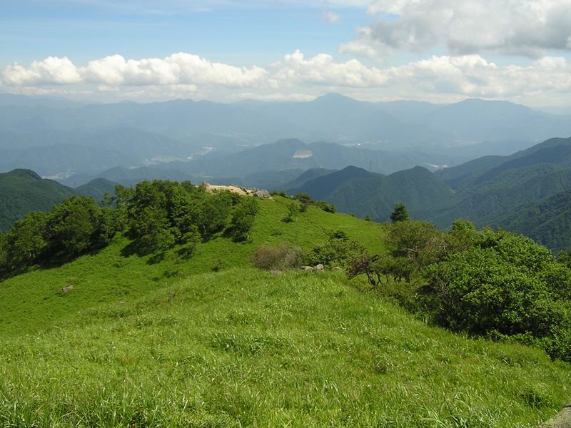 白谷ノ丸から高川山と九鬼山を望む