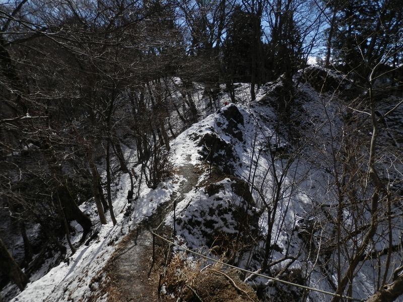 後沢乗越より栗ノ木洞に向かうヤセ尾根