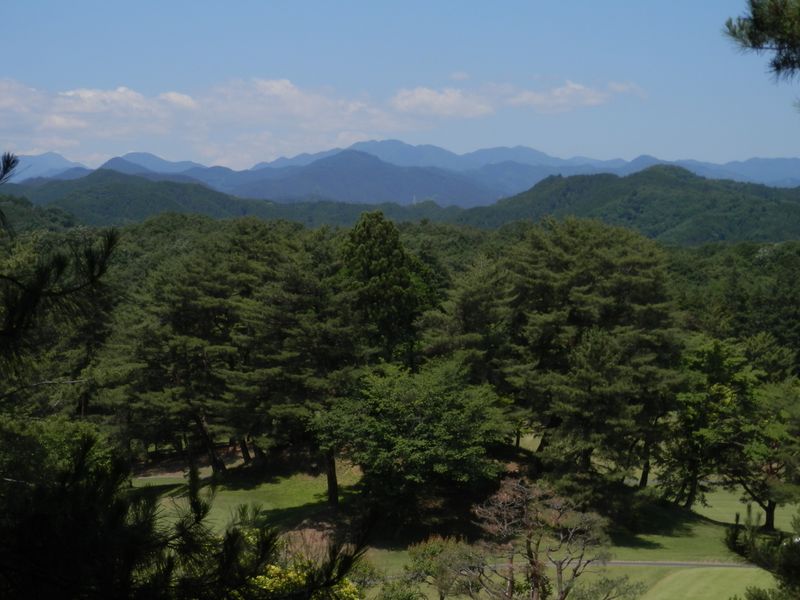 霞丘陵ハイキングコースから奥多摩を望む