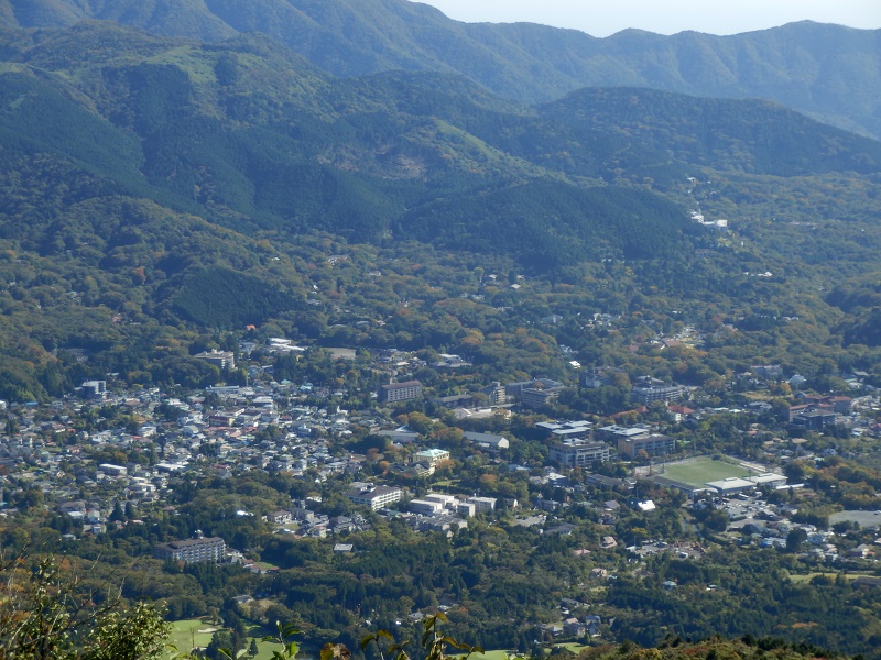 仙石原の町を俯瞰