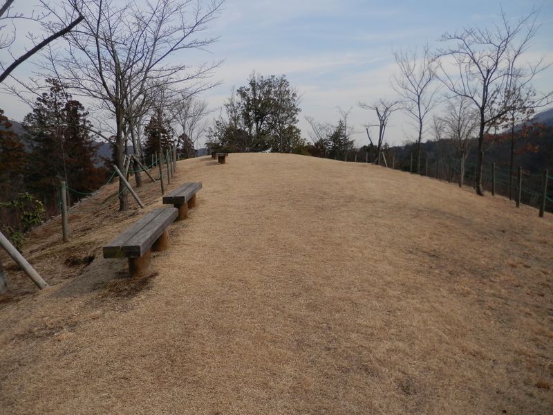 あいかわ公園「花の森」で休憩。靴を履き替える