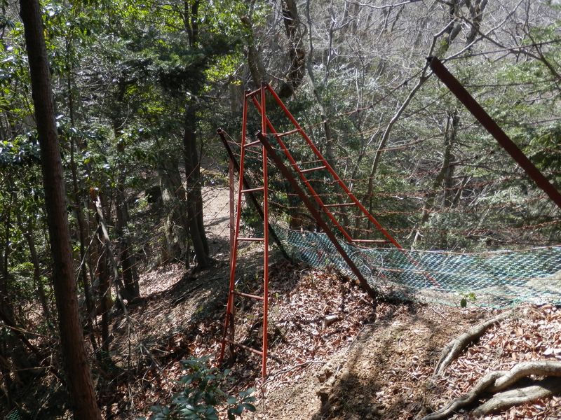 鹿柵を越えないと前進できない