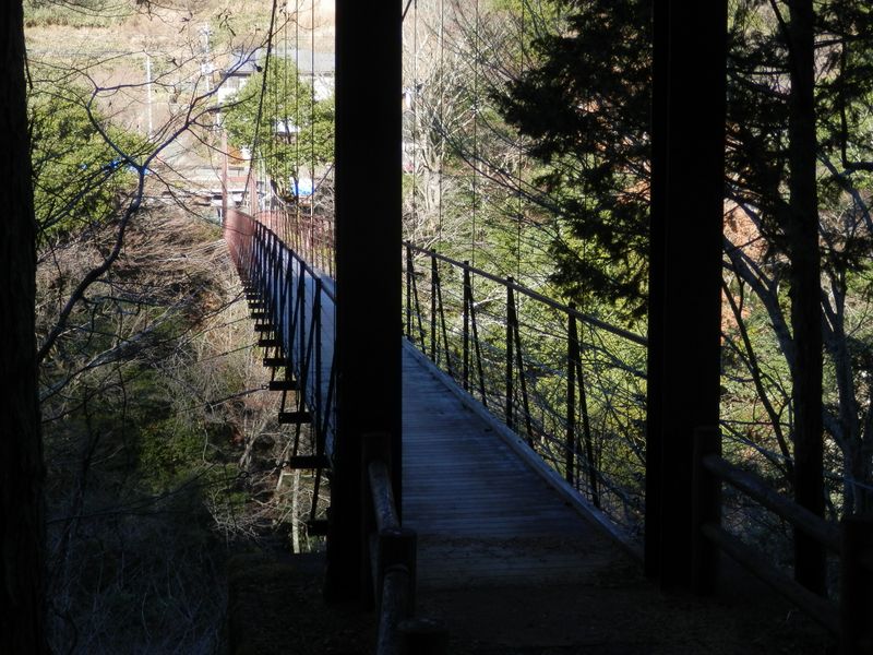 野原吊橋を渡れば国道に戻る