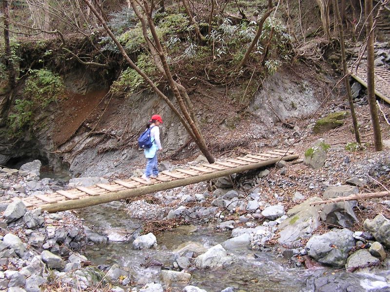 鍋割山 -- このような橋は大助かりです