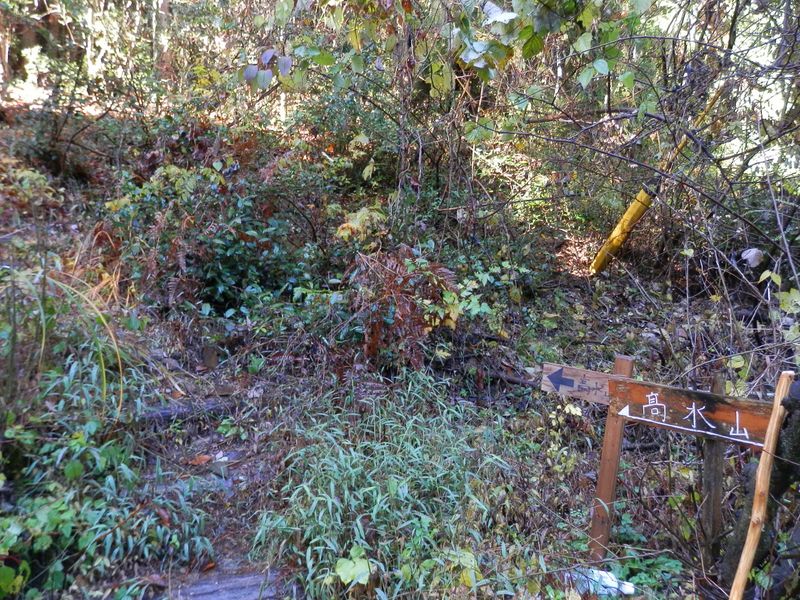 榎峠の高水山登山口