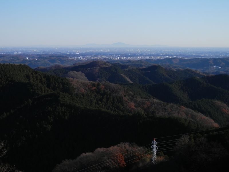 三方山より、筑波山を望む