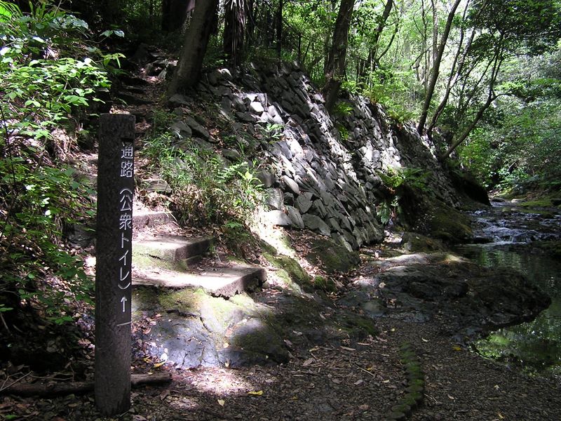 大楠山 -- トイレへは、ここを上がる