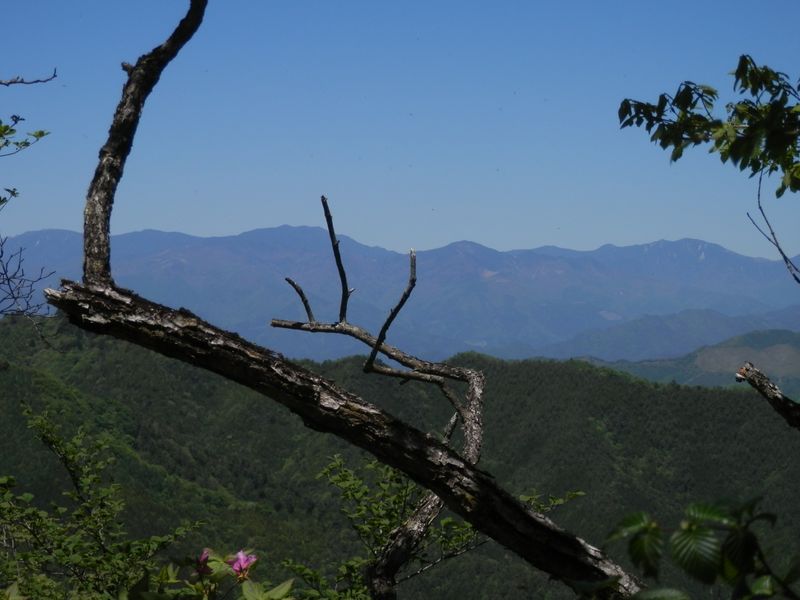 金峰山の五丈岩が見える
