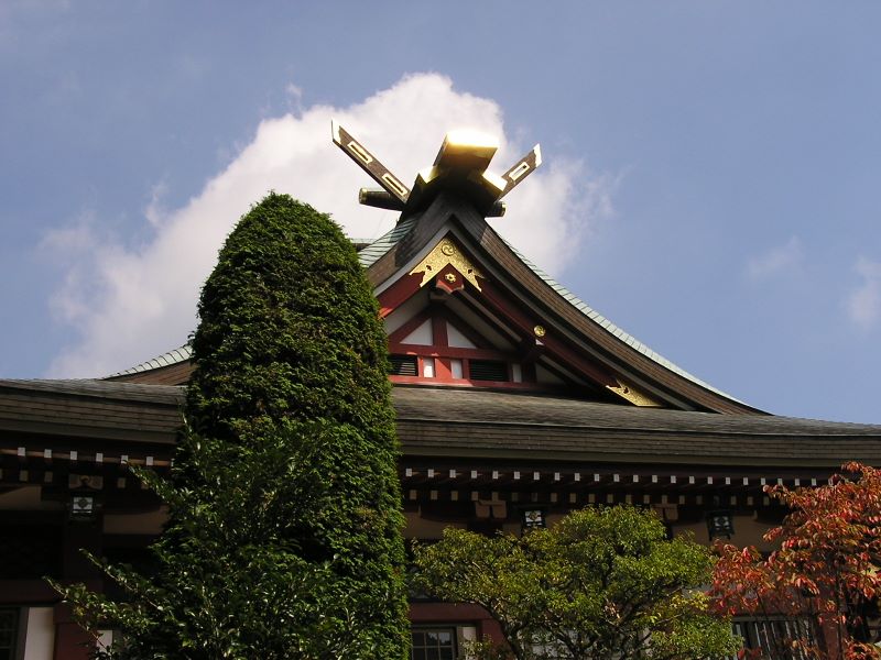 大山 -- 阿夫利神社下社が輝いていました