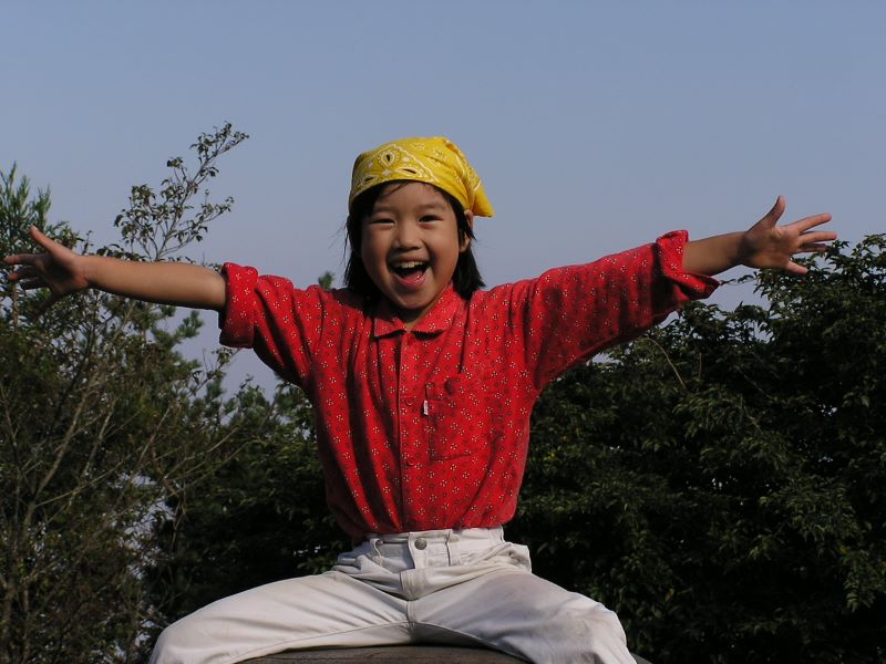 大山 -- 山頂の石の上で