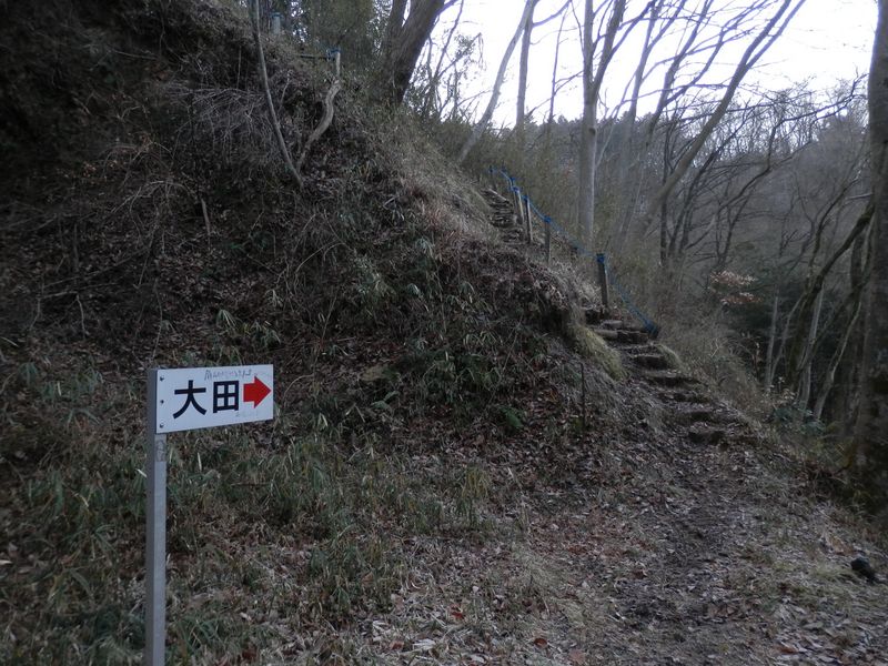 右の階段を昇る。