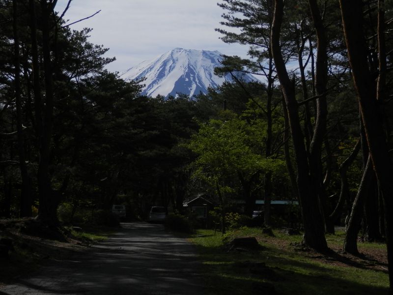 本栖湖キャンプ場に向かう