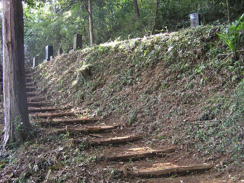 仙洞寺山 -- 尾根を下りきったら、墓地があった