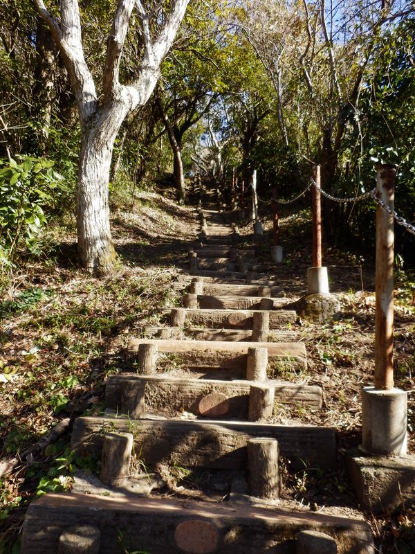 200余段の長い階段