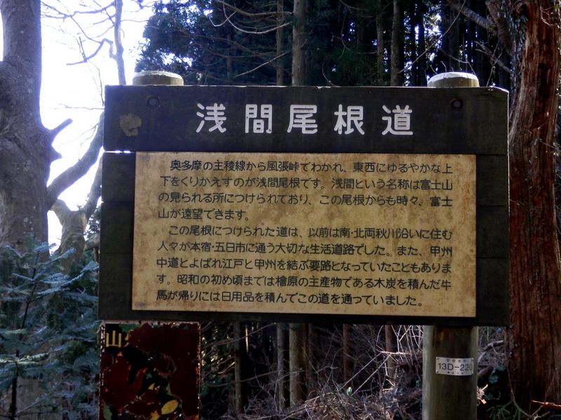 浅間尾根 -- 江戸時代の要路