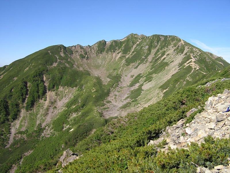 仙丈ヶ岳 -- 学習教材になりそうな地形