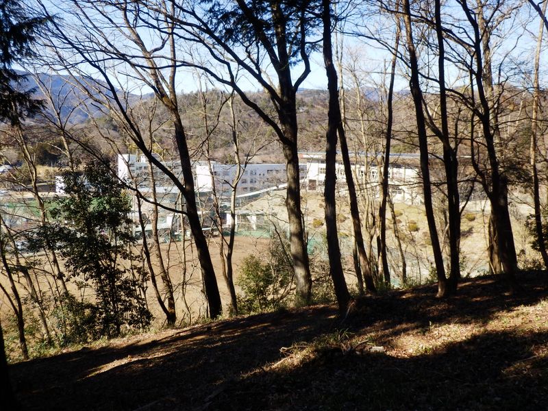 右手に日大明誠高校を見ながら市街地へ