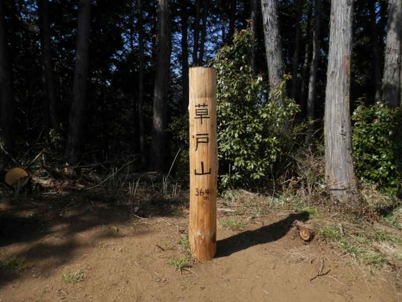 この山頂標は新しそう。文字が素朴だ